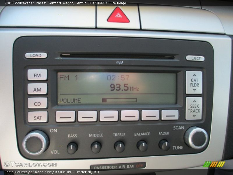 Arctic Blue Silver / Pure Beige 2008 Volkswagen Passat Komfort Wagon