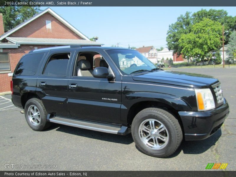 Sable Black / Pewter 2003 Cadillac Escalade AWD