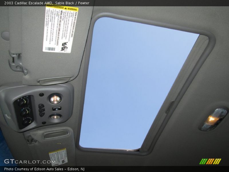 Sable Black / Pewter 2003 Cadillac Escalade AWD