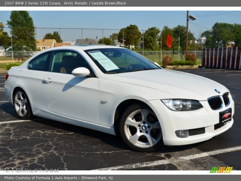 Arctic Metallic / Saddle Brown/Black 2007 BMW 3 Series 328i Coupe