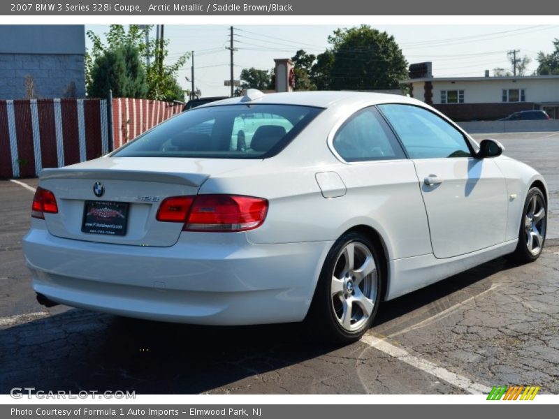 Arctic Metallic / Saddle Brown/Black 2007 BMW 3 Series 328i Coupe