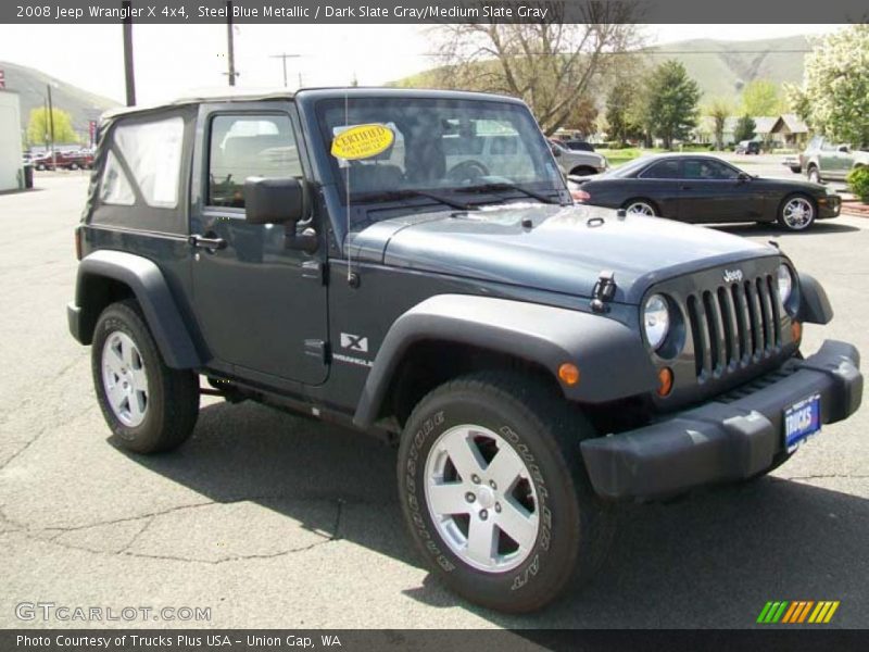 Steel Blue Metallic / Dark Slate Gray/Medium Slate Gray 2008 Jeep Wrangler X 4x4