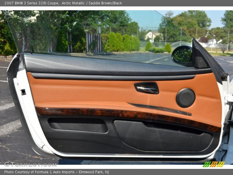 Arctic Metallic / Saddle Brown/Black 2007 BMW 3 Series 328i Coupe