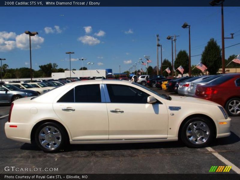 White Diamond Tricoat / Ebony 2008 Cadillac STS V6