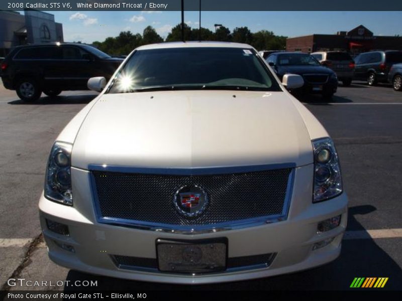 White Diamond Tricoat / Ebony 2008 Cadillac STS V6