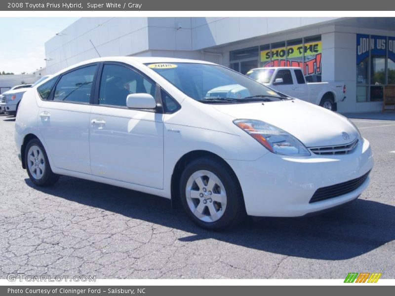 Super White / Gray 2008 Toyota Prius Hybrid