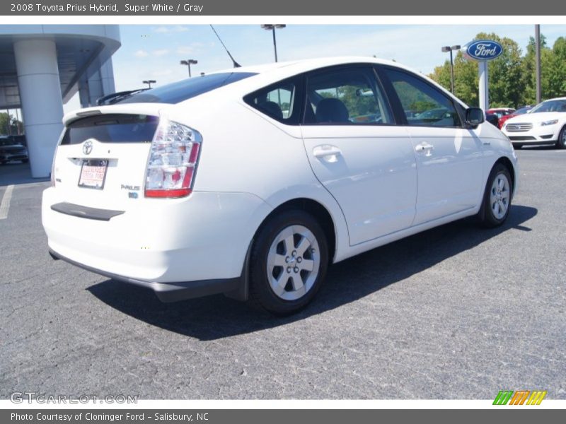 Super White / Gray 2008 Toyota Prius Hybrid