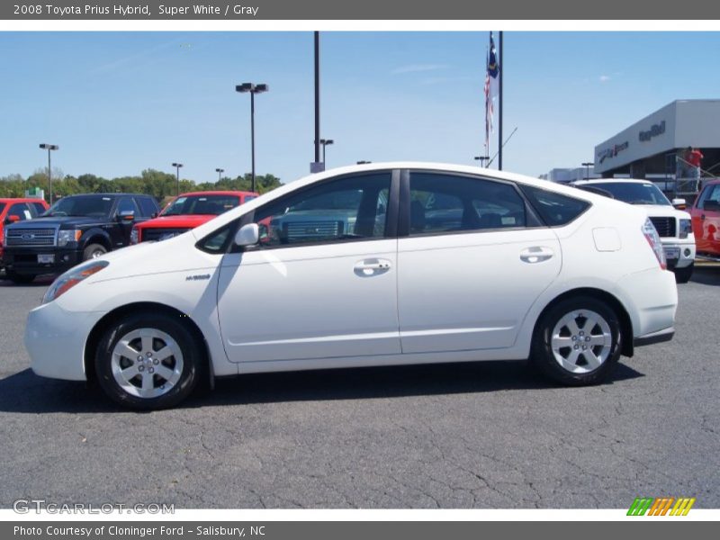 Super White / Gray 2008 Toyota Prius Hybrid
