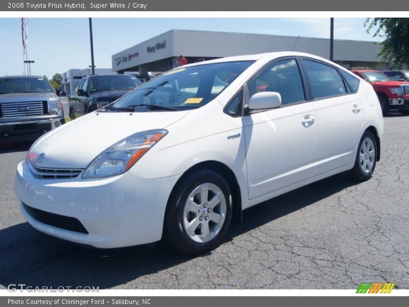 Super White / Gray 2008 Toyota Prius Hybrid