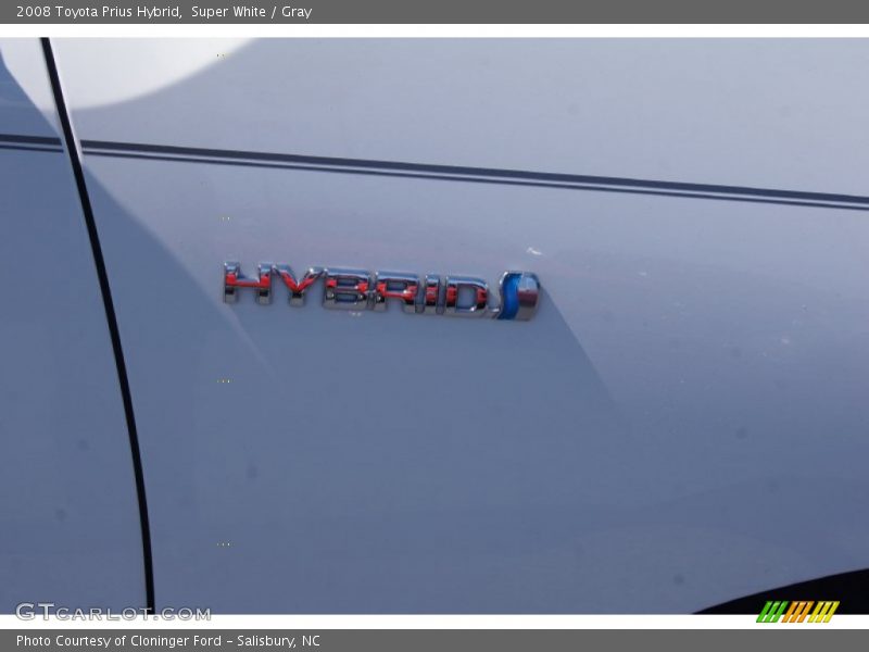 Super White / Gray 2008 Toyota Prius Hybrid