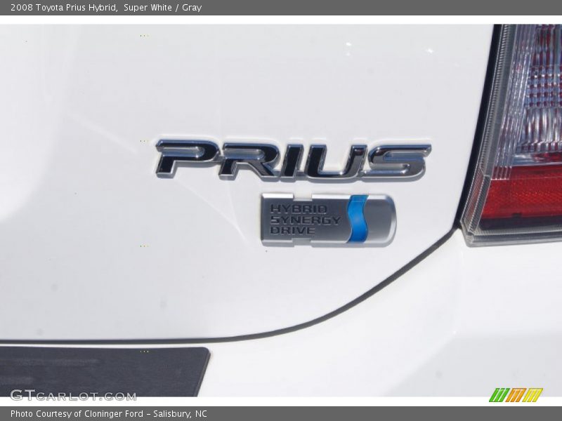 Super White / Gray 2008 Toyota Prius Hybrid
