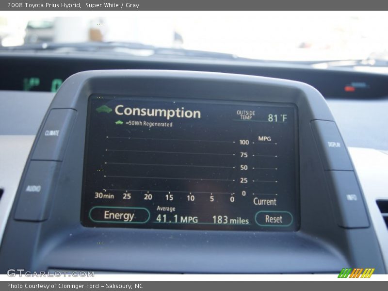 Super White / Gray 2008 Toyota Prius Hybrid