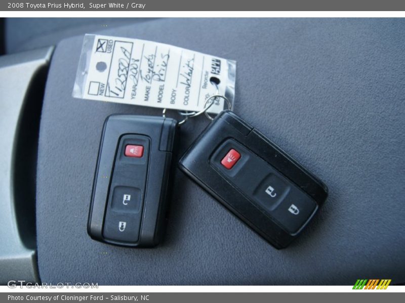Super White / Gray 2008 Toyota Prius Hybrid