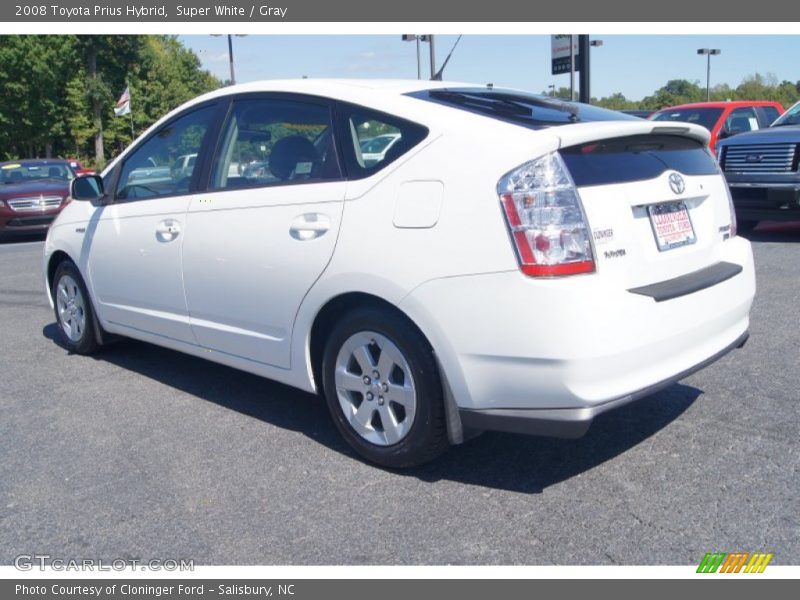 Super White / Gray 2008 Toyota Prius Hybrid