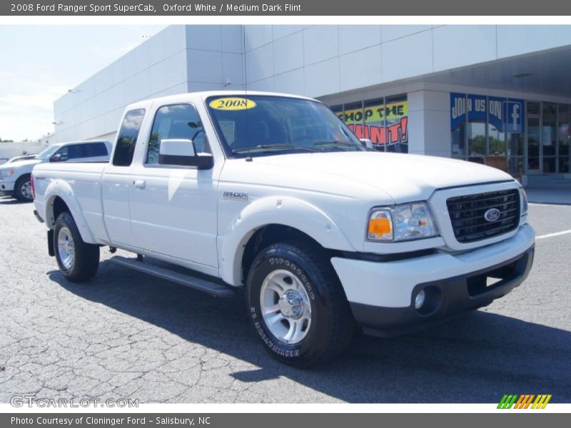 Oxford White / Medium Dark Flint 2008 Ford Ranger Sport SuperCab