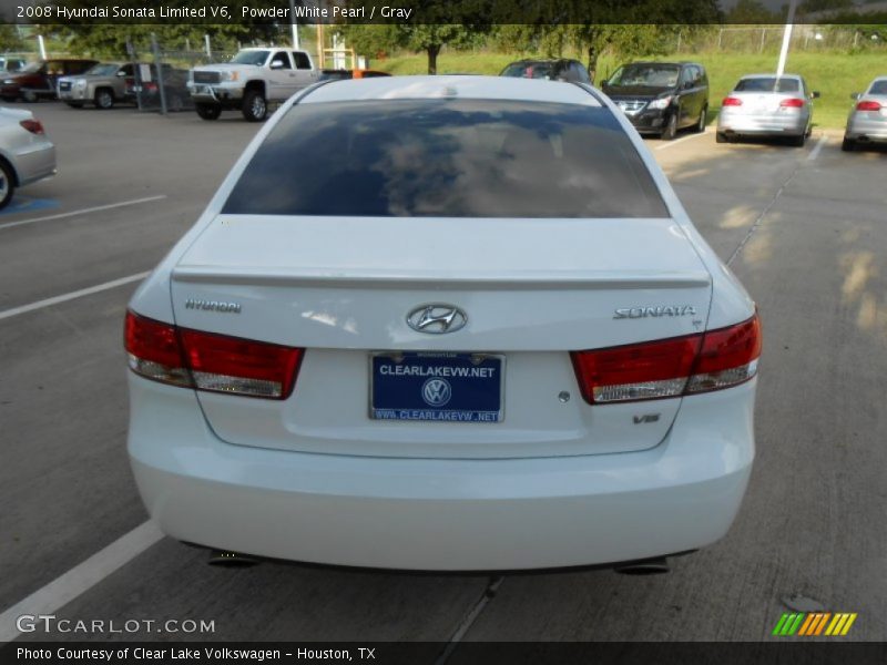 Powder White Pearl / Gray 2008 Hyundai Sonata Limited V6