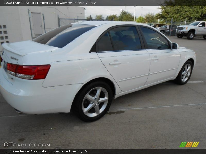 Powder White Pearl / Gray 2008 Hyundai Sonata Limited V6