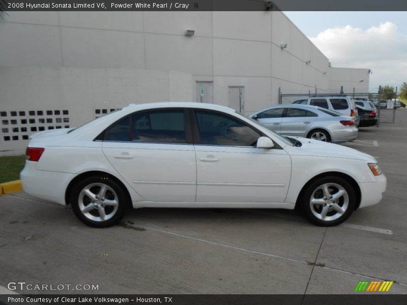 Powder White Pearl / Gray 2008 Hyundai Sonata Limited V6