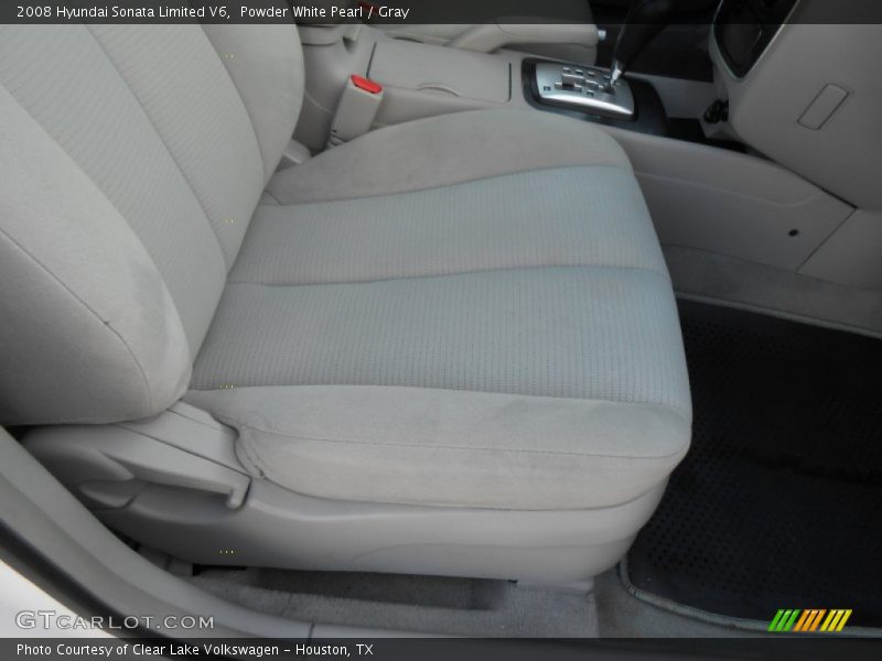 Powder White Pearl / Gray 2008 Hyundai Sonata Limited V6