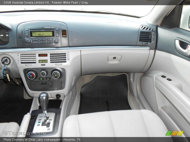 Powder White Pearl / Gray 2008 Hyundai Sonata Limited V6