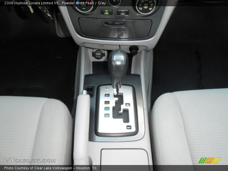 Powder White Pearl / Gray 2008 Hyundai Sonata Limited V6