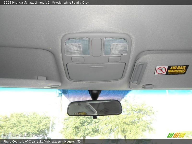 Powder White Pearl / Gray 2008 Hyundai Sonata Limited V6