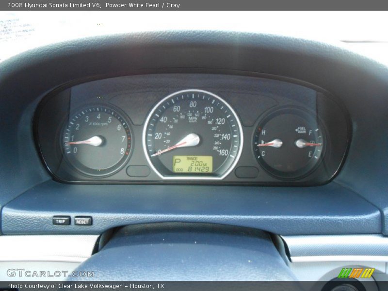 Powder White Pearl / Gray 2008 Hyundai Sonata Limited V6