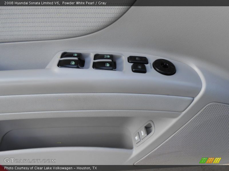 Powder White Pearl / Gray 2008 Hyundai Sonata Limited V6