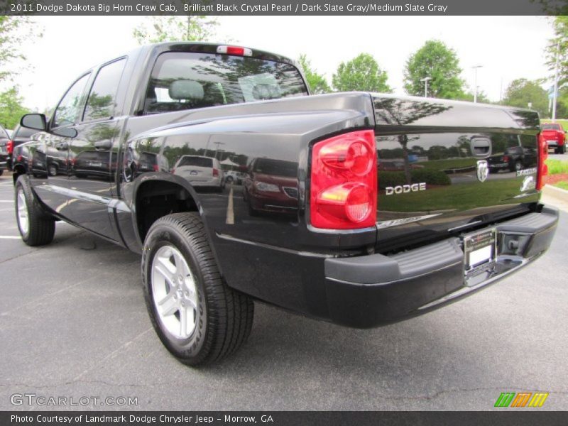Brilliant Black Crystal Pearl / Dark Slate Gray/Medium Slate Gray 2011 Dodge Dakota Big Horn Crew Cab