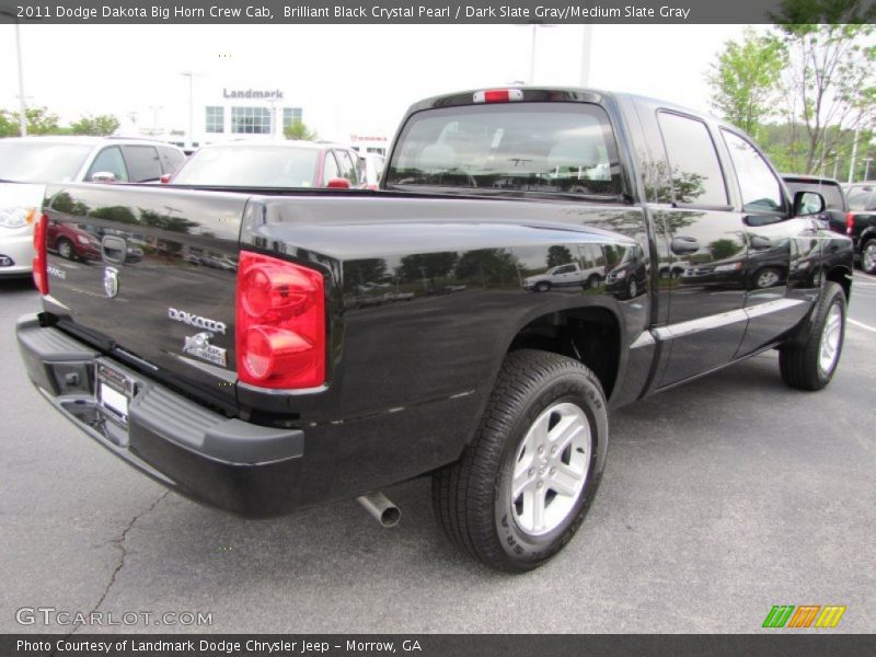 Brilliant Black Crystal Pearl / Dark Slate Gray/Medium Slate Gray 2011 Dodge Dakota Big Horn Crew Cab