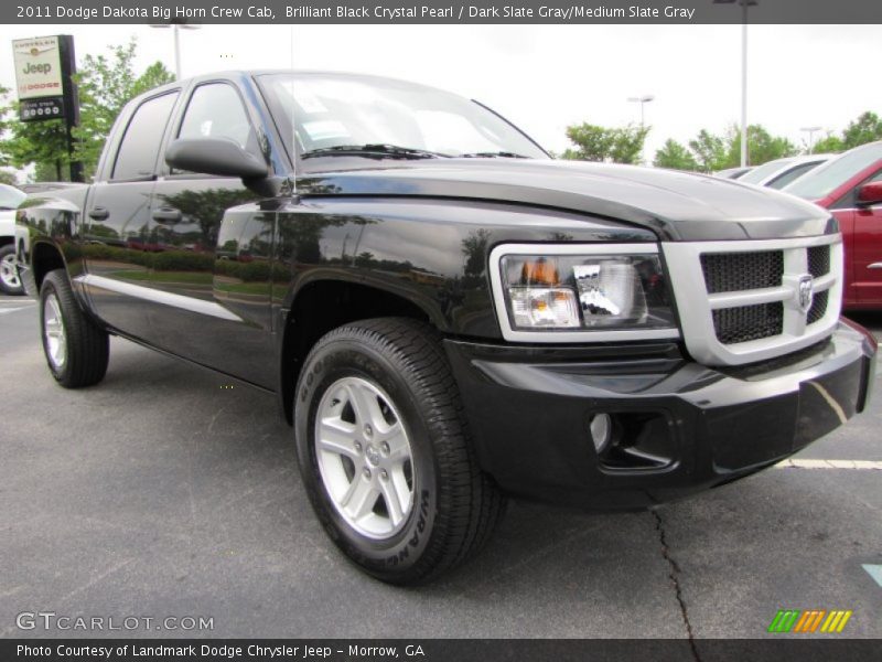 Brilliant Black Crystal Pearl / Dark Slate Gray/Medium Slate Gray 2011 Dodge Dakota Big Horn Crew Cab