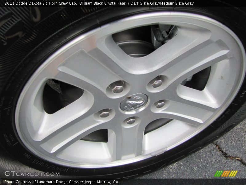 Brilliant Black Crystal Pearl / Dark Slate Gray/Medium Slate Gray 2011 Dodge Dakota Big Horn Crew Cab