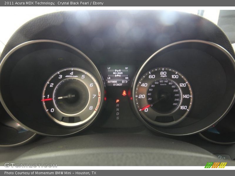 Crystal Black Pearl / Ebony 2011 Acura MDX Technology