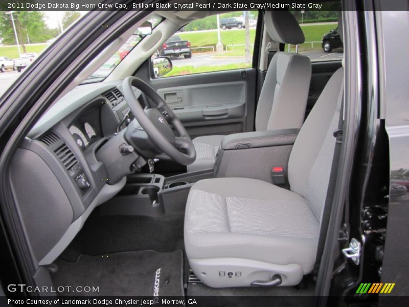 Brilliant Black Crystal Pearl / Dark Slate Gray/Medium Slate Gray 2011 Dodge Dakota Big Horn Crew Cab