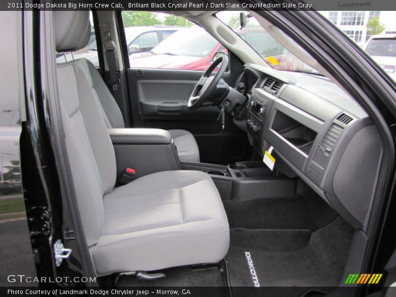 Brilliant Black Crystal Pearl / Dark Slate Gray/Medium Slate Gray 2011 Dodge Dakota Big Horn Crew Cab