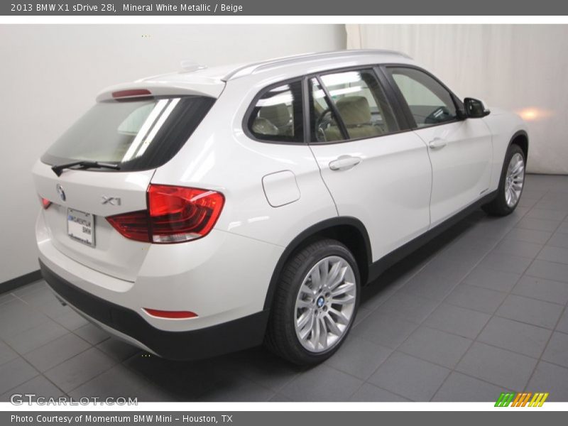 Mineral White Metallic / Beige 2013 BMW X1 sDrive 28i