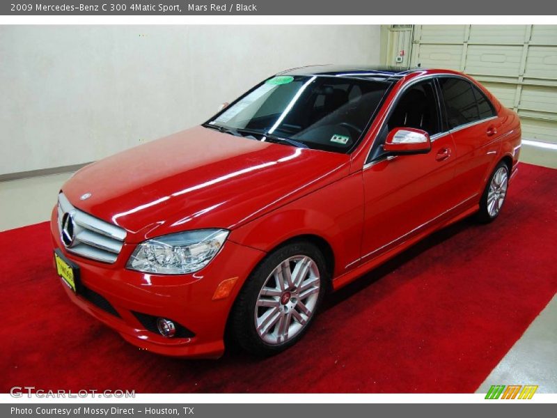 Mars Red / Black 2009 Mercedes-Benz C 300 4Matic Sport