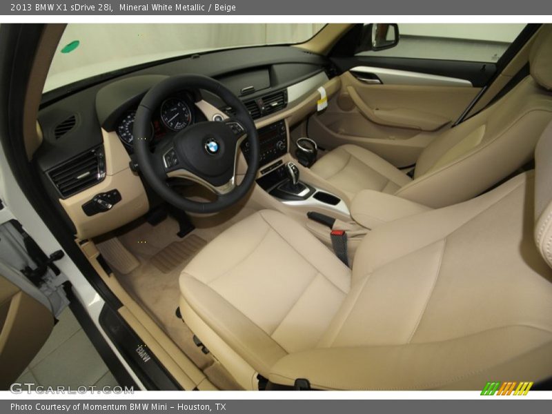 Mineral White Metallic / Beige 2013 BMW X1 sDrive 28i