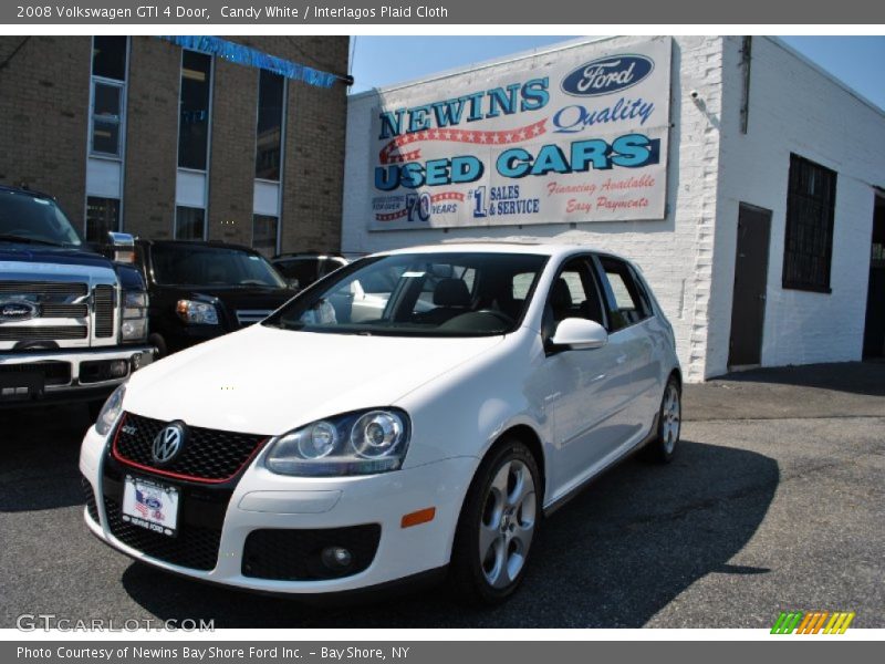 Candy White / Interlagos Plaid Cloth 2008 Volkswagen GTI 4 Door