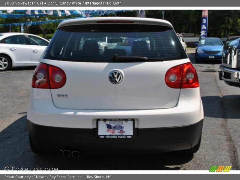 Candy White / Interlagos Plaid Cloth 2008 Volkswagen GTI 4 Door