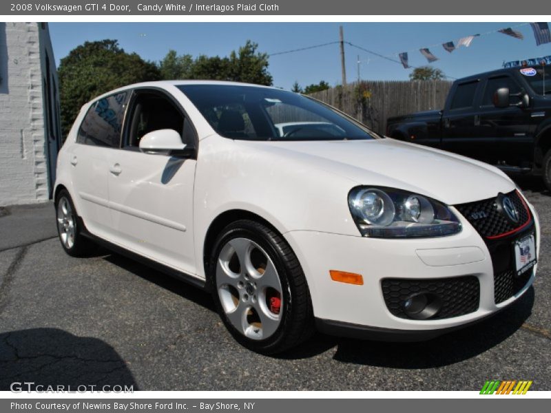 Candy White / Interlagos Plaid Cloth 2008 Volkswagen GTI 4 Door