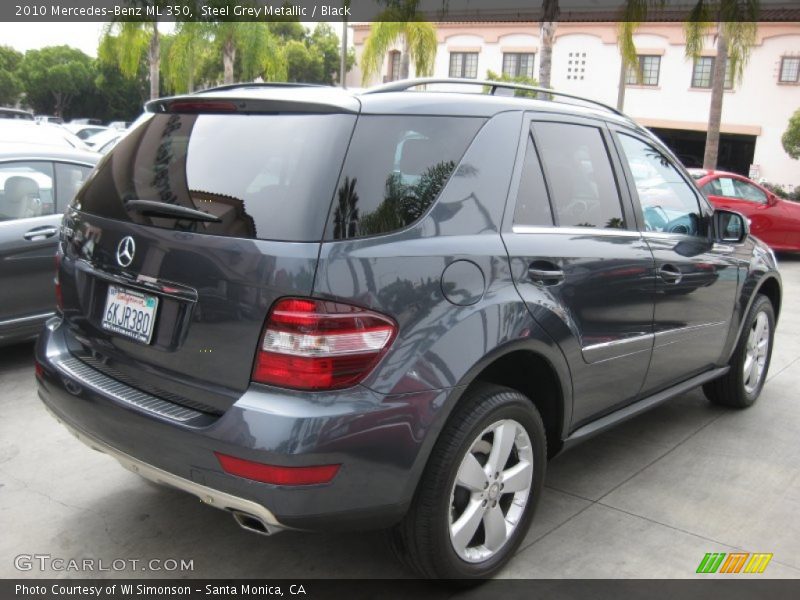 Steel Grey Metallic / Black 2010 Mercedes-Benz ML 350