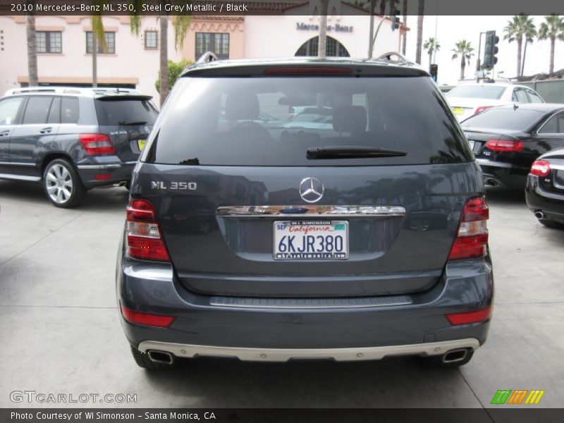 Steel Grey Metallic / Black 2010 Mercedes-Benz ML 350