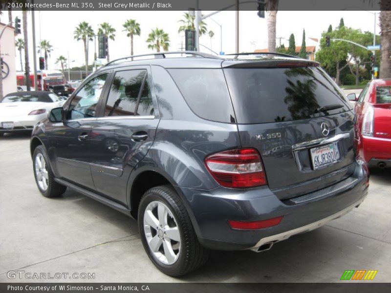 Steel Grey Metallic / Black 2010 Mercedes-Benz ML 350