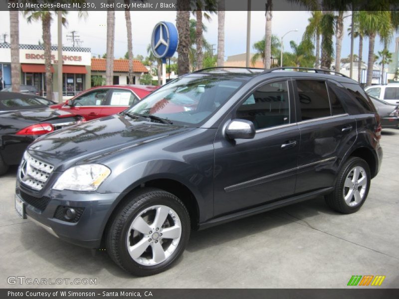 Steel Grey Metallic / Black 2010 Mercedes-Benz ML 350