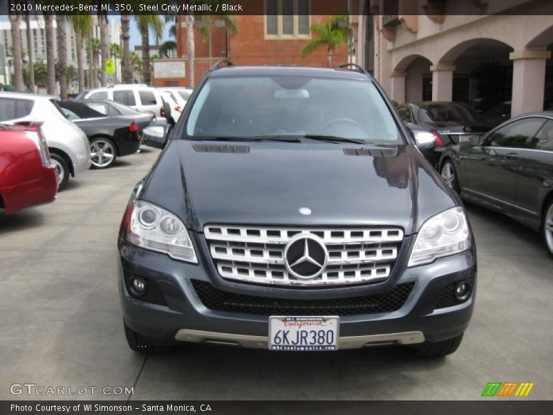 Steel Grey Metallic / Black 2010 Mercedes-Benz ML 350