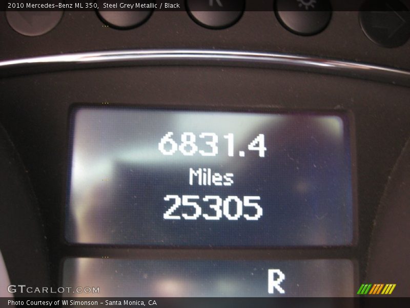 Steel Grey Metallic / Black 2010 Mercedes-Benz ML 350