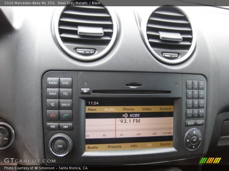 Steel Grey Metallic / Black 2010 Mercedes-Benz ML 350