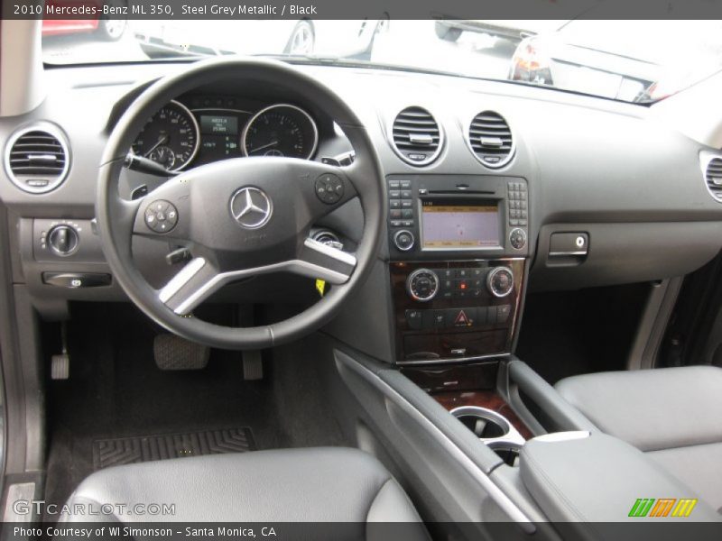 Steel Grey Metallic / Black 2010 Mercedes-Benz ML 350