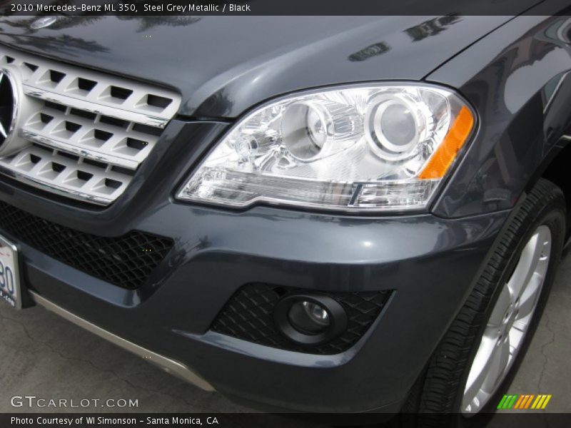 Steel Grey Metallic / Black 2010 Mercedes-Benz ML 350